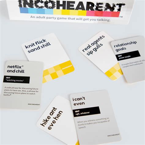 incoherent game cards|Incohearent Game Flashcards .
